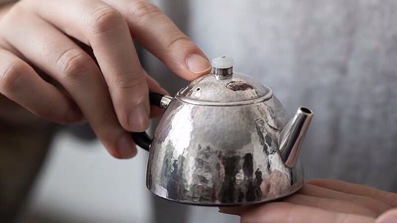 9999 Pure Silver Handmade 'Shi Piao' Teapot