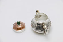 Load image into Gallery viewer, Silver jug with dragon pattern and balls