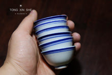 Load image into Gallery viewer, The late Qing Dynasty and the early years of the Republic of China thin tire blue and white blue circle cup(清末民國初年薄胎青花藍圈杯)