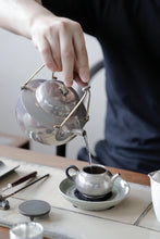 Load image into Gallery viewer, "Turtle and Crane Yannian" sterling silver kettle