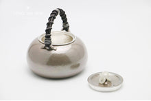 Load image into Gallery viewer, 9999 sterling silver rattan handle boiling mercury pot, jade pick