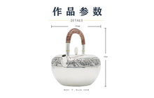 Load image into Gallery viewer, 9999 sterling silver teapot / insulated water ripple silver teapot / boiling mercury teapot