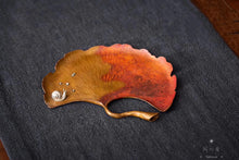 Load image into Gallery viewer, ginkgo leaf snail Pure copper Hu Cheng(银杏叶蜗牛🐌壶承)