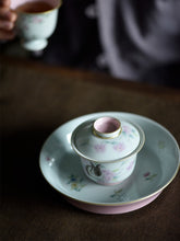 Load image into Gallery viewer, pastel hand-painted rabbit Gai Wan/tea cup(粉彩手绘兔子盖碗/茶杯)