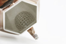 Load image into Gallery viewer, Hexagonal Palace Lantern Sterling Silver Teapot / Chiseled Pipa Mantis