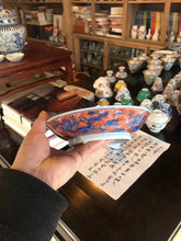 Load image into Gallery viewer, Imitation Ming Orthodox-Tianshun blue and white with alum and red sea water dragon plate