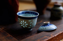 Load image into Gallery viewer, Blue and white exquisite little Gaiwan 100ml