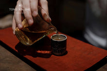 Load image into Gallery viewer, Large lacquered simple black walnut tea tray