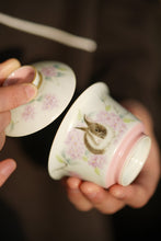 Load image into Gallery viewer, pastel hand-painted rabbit Gai Wan/tea cup(粉彩手绘兔子盖碗/茶杯)