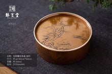 Load image into Gallery viewer, Wrap silver carved tea box, fishing alone.