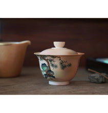 Load image into Gallery viewer, Chai Shao hand painted tiger gaiwan 150ml Limited edition/only this one