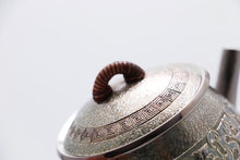 Load image into Gallery viewer, 9999 sterling silver handmade hammered three-legged tea pot