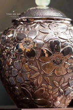 Load image into Gallery viewer, 9999 sterling silver flower full pot / made by teacher Wang Jianwei, inheritor of "wrong gold and silver"