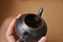 Load image into Gallery viewer, "Hand-painted Wangyou Flower Lake Stone Bronze Tea Boat" / "Popular Poems and Old Rock Clay Meng Chen Teapot"