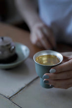 Load image into Gallery viewer, Lingyun Tea Cup (Porcelain Wrapped Silver)50ml