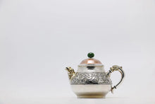 Load image into Gallery viewer, Silver jug with dragon pattern and balls
