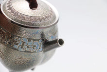 Load image into Gallery viewer, 9999 sterling silver handmade hammered three-legged tea pot