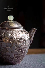 Load image into Gallery viewer, 9999 sterling silver flower full pot / made by teacher Wang Jianwei, inheritor of "wrong gold and silver"