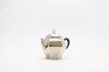 Load image into Gallery viewer, Hexagonal Palace Lantern Sterling Silver Teapot / Chiseled Pipa Mantis
