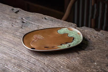 Load image into Gallery viewer, Yuxi lotus pond tea table (with silver edge)