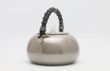 Load image into Gallery viewer, 9999 sterling silver rattan handle boiling mercury pot, jade pick