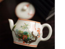 Load image into Gallery viewer, Sui Han San You Teapot 岁寒三友粉彩茶壶110ml