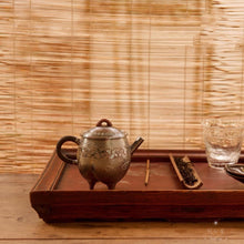 Load image into Gallery viewer, 9999 sterling silver handmade hammered three-legged tea pot