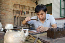 Load image into Gallery viewer, 9999 sterling silver flower full pot / made by teacher Wang Jianwei, inheritor of "wrong gold and silver"