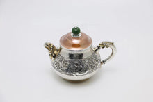 Load image into Gallery viewer, Silver jug with dragon pattern and balls