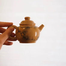 Load image into Gallery viewer, Pine | secret yellow glaze open piece white pottery pot