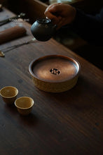 Load image into Gallery viewer, Copper covered lotus petals Hu Cheng base diameter 13.5cm diameter 16cm height 4.7cm