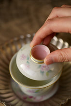 Load image into Gallery viewer, pastel hand-painted rabbit Gai Wan/tea cup(粉彩手绘兔子盖碗/茶杯)