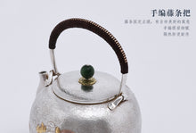 Load image into Gallery viewer, 9999 Sterling Silver "Turtle Crane Yannian Burning Mercury Pot"