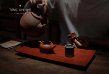 Load image into Gallery viewer, Large lacquered simple black walnut tea tray