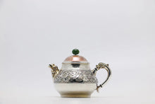 Load image into Gallery viewer, Silver jug with dragon pattern and balls