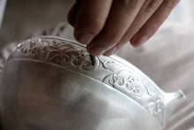 Load image into Gallery viewer, 9999 sterling silver teapot / insulated water ripple silver teapot / boiling mercury teapot