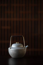 Load image into Gallery viewer, "Turtle and Crane Yannian" sterling silver kettle