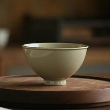 Load image into Gallery viewer, Song Dynasty antique clay handmade yellow and white glaze retro teacup tea cup high-end
