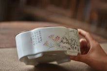 Load image into Gallery viewer, "Hand-painted Wangyou Flower Lake Stone Bronze Tea Boat" / "Popular Poems and Old Rock Clay Meng Chen Teapot"