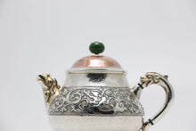 Load image into Gallery viewer, Silver jug with dragon pattern and balls