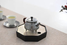 Load image into Gallery viewer, Tao Tie animal print sterling silver teapot(饕餮纹纯银茶壶)