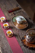 Load image into Gallery viewer, Yuxi lotus pond tea table (with silver edge)