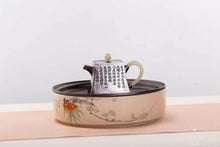 Load image into Gallery viewer, 9999 Pure Silver Handmade 'Sifang Heart Sutra’teapot