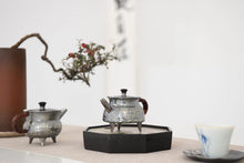 Load image into Gallery viewer, Tao Tie animal print sterling silver teapot(饕餮纹纯银茶壶)