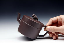 Load image into Gallery viewer, Handmade "Toad Bamboo" Yellow Longshan Raw Mine Old Purple Clay, 180cc