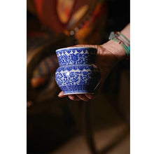 Load image into Gallery viewer, Chai kiln hand-painted blue and white slag bucket 300ml