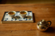 Load image into Gallery viewer, "9999 Xishi hammer pattern tea brewing silver pot"