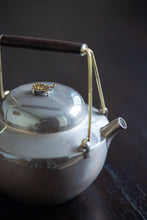 Load image into Gallery viewer, "Turtle and Crane Yannian" sterling silver kettle
