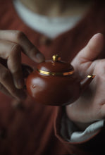 Load image into Gallery viewer, Golden Decorated Lotus Seed Zhuni Xiaopin Pot