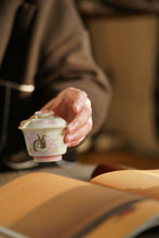 Load image into Gallery viewer, pastel hand-painted rabbit Gai Wan/tea cup(粉彩手绘兔子盖碗/茶杯)
